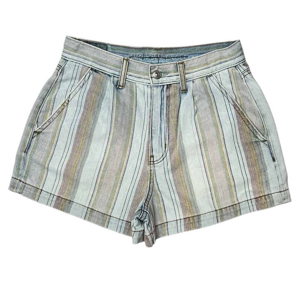 American Eagle Outfitters Multicolor Striped Jean Shorts
